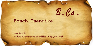 Bosch Csendike névjegykártya